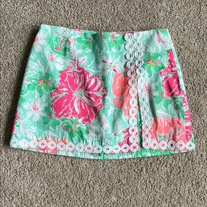 Lilly Pulitzer Mini Skort- Pink and Green Floral
